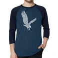 thumbnail image 1 of LA Pop Art Men's Raglan Word Art T-Shirt - Eagle, 1 of 2