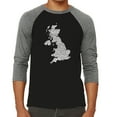 thumbnail image 1 of LA Pop Art Men's Raglan Word Art T-Shirt - GOD SAVE THE QUEEN, 1 of 2