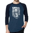 thumbnail image 1 of LA Pop Art Men's Raglan Word Art T-Shirt - JESUS, 1 of 2