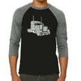 thumbnail image 1 of LA Pop Art Men's Raglan Word Art T-Shirt - KEEP ON TRUCKIN', 1 of 2