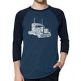 thumbnail image 1 of LA Pop Art Men's Raglan Word Art T-Shirt - KEEP ON TRUCKIN', 1 of 2