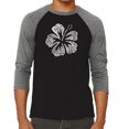 thumbnail image 1 of LA Pop Art Men's Raglan Word Art T-Shirt - Mahalo, 1 of 2