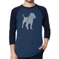 thumbnail image 1 of LA Pop Art Men's Raglan Word Art T-Shirt - Pitbull, 1 of 2