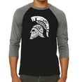 thumbnail image 1 of LA Pop Art Men's Raglan Word Art T-Shirt - SPARTAN, 1 of 2