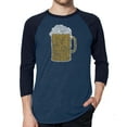thumbnail image 1 of LA Pop Art Men's Raglan Word Art T-Shirt - Slang Terms for Being Wasted, 1 of 2