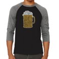 thumbnail image 1 of LA Pop Art Men's Raglan Word Art T-Shirt - Slang Terms for Being Wasted, 1 of 2