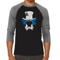 thumbnail image 1 of LA Pop Art Men's Raglan Word Art T-Shirt - The Mad Hatter, 1 of 2