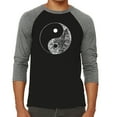 thumbnail image 1 of LA Pop Art Men's Raglan Word Art T-Shirt - YIN YANG, 1 of 2