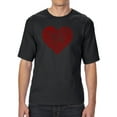 thumbnail image 1 of LA Pop Art Men's Tall and Long Word Art T-shirt - Country Music Heart, 1 of 2