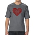 thumbnail image 1 of LA Pop Art Men's Tall and Long Word Art T-shirt - Country Music Heart, 1 of 2