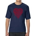 thumbnail image 1 of LA Pop Art Men's Tall and Long Word Art T-shirt - Crazy Little Thing Called Love, 1 of 2