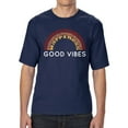 thumbnail image 1 of LA Pop Art Men's Tall and Long Word Art T-shirt - Good Vibes, 1 of 2