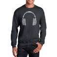 thumbnail image 1 of LA Pop Art Men's Word Art Crewneck Sweatshirt - 63 DIFFERENT GENRES OF MUSIC, 1 of 2