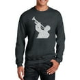 thumbnail image 1 of LA Pop Art Men's Word Art Crewneck Sweatshirt - ALL TIME JAZZ SONGS, 1 of 2