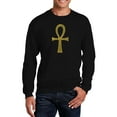thumbnail image 1 of LA Pop Art Men's Word Art Crewneck Sweatshirt - ANKH, 1 of 2