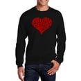 thumbnail image 1 of LA Pop Art Men's Word Art Crewneck Sweatshirt - All You Need Is Love, 1 of 2