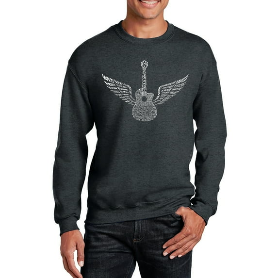 LA Pop Art Men's Word Art Crewneck Sweatshirt - Amazing Grace