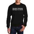 thumbnail image 1 of LA Pop Art Men's Word Art Crewneck Sweatshirt - BOSTON NEIGHBORHOODS, 1 of 2