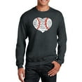 thumbnail image 1 of LA Pop Art Men's Word Art Crewneck Sweatshirt - Baseball Mom, 1 of 2