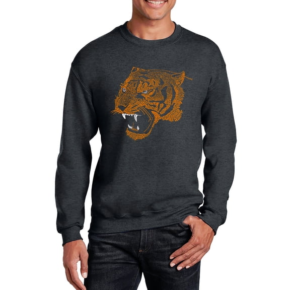 LA Pop Art Men's Word Art Crewneck Sweatshirt - Beast Mode