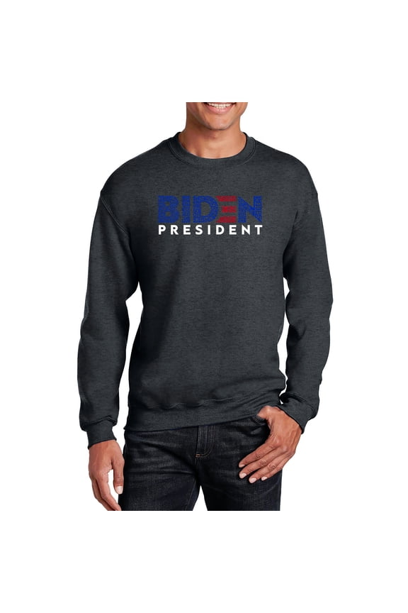 Men's Word Art Crewneck Sweatshirt - Biden 2020