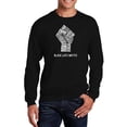 thumbnail image 1 of LA Pop Art Men's Word Art Crewneck Sweatshirt - Black Lives Matter, 1 of 2
