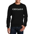 thumbnail image 1 of LA Pop Art Men's Word Art Crewneck Sweatshirt - CHICAGO NEIGHBORHOODS, 1 of 2
