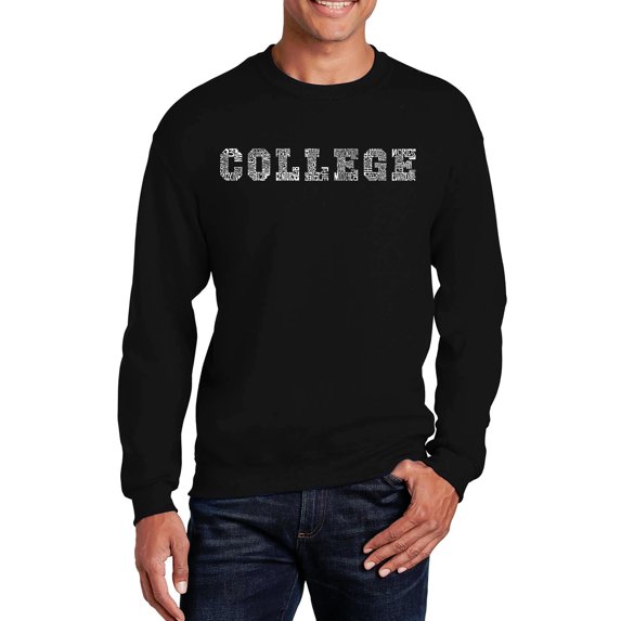 LA Pop Art Men's Word Art Crewneck Sweatshirt - COLLEGE DRINKING GAMES