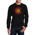 thumbnail image 1 of LA Pop Art Men's Word Art Crewneck Sweatshirt - Colorado, 1 of 2