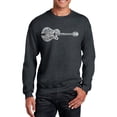 thumbnail image 1 of LA Pop Art Men's Word Art Crewneck Sweatshirt - Country Guitar, 1 of 2
