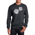 thumbnail image 1 of LA Pop Art Men's Word Art Crewneck Sweatshirt - DIFFERENT ROLLS THROWN IN THE GAME OF CRAPS, 1 of 2