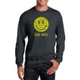 thumbnail image 1 of LA Pop Art Men's Word Art Crewneck Sweatshirt - Dead Inside Smile, 1 of 2