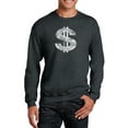 thumbnail image 1 of LA Pop Art Men's Word Art Crewneck Sweatshirt - Dollar Sign, 1 of 2