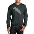 thumbnail image 1 of LA Pop Art Men's Word Art Crewneck Sweatshirt - Edgar Allen Poe's The Raven, 1 of 2