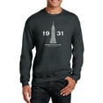 thumbnail image 1 of LA Pop Art Men's Word Art Crewneck Sweatshirt - Empire State Building, 1 of 1