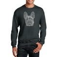 thumbnail image 1 of LA Pop Art Men's Word Art Crewneck Sweatshirt - French Bulldog, 1 of 2