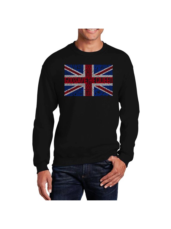 Men's Word Art Crewneck Sweatshirt - God Save The Queen