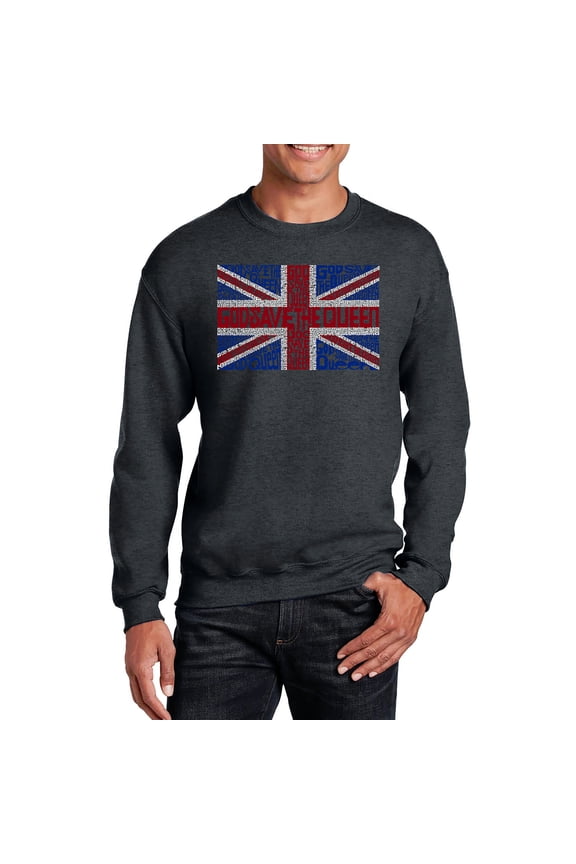 Men's Word Art Crewneck Sweatshirt - God Save The Queen