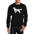 thumbnail image 1 of LA Pop Art Men's Word Art Crewneck Sweatshirt - Golden Retreiver, 1 of 2