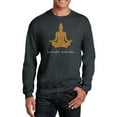 thumbnail image 1 of LA Pop Art Men's Word Art Crewneck Sweatshirt - Inhale Exhale, 1 of 2