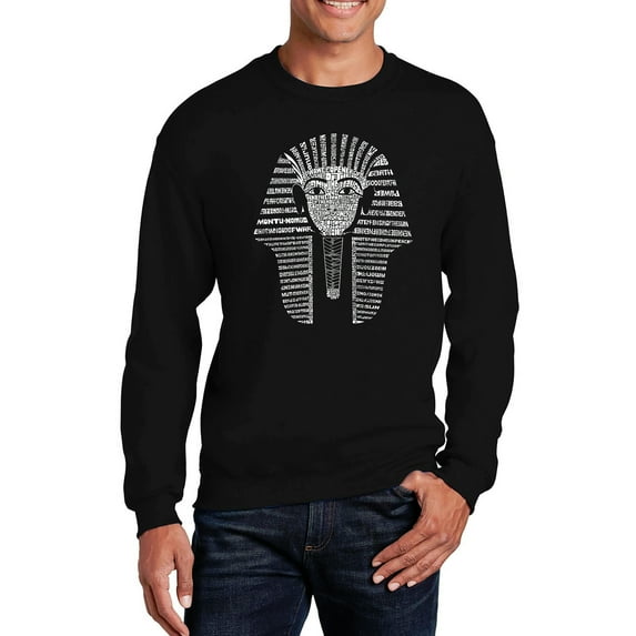 LA Pop Art Men's Word Art Crewneck Sweatshirt - KING TUT