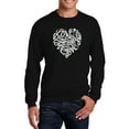 thumbnail image 1 of LA Pop Art Men's Word Art Crewneck Sweatshirt - LOVE, 1 of 2