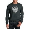 thumbnail image 1 of LA Pop Art Men's Word Art Crewneck Sweatshirt - LOVE, 1 of 2
