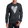 thumbnail image 1 of LA Pop Art Men's Word Art Crewneck Sweatshirt - Lots of Love, 1 of 2