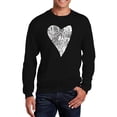 thumbnail image 1 of LA Pop Art Men's Word Art Crewneck Sweatshirt - Lots of Love, 1 of 2