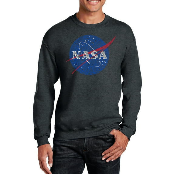 LA Pop Art Men's Word Art Crewneck Sweatshirt - NASA's Most Notable Missions