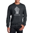 thumbnail image 1 of LA Pop Art Men's Word Art Crewneck Sweatshirt - No Justice, No Peace, 1 of 2