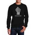 thumbnail image 1 of LA Pop Art Men's Word Art Crewneck Sweatshirt - No Justice, No Peace, 1 of 2