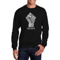 thumbnail image 1 of LA Pop Art Men's Word Art Crewneck Sweatshirt - OCCUPY WALL STREET - FIGHT THE POWER, 1 of 2