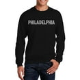 thumbnail image 1 of LA Pop Art Men's Word Art Crewneck Sweatshirt - PHILADELPHIA NEIGHBORHOODS, 1 of 2